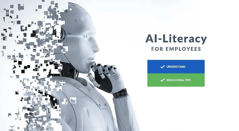 Cover of the AI literacy training for employees