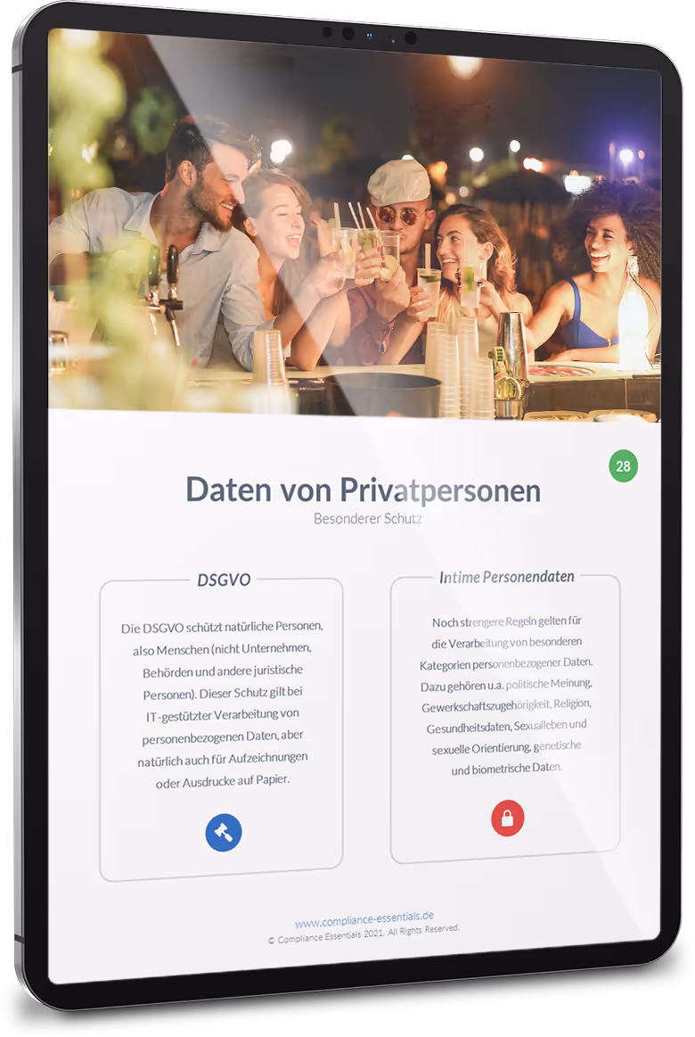 Beispielseiten der Datenschutz-Schulung