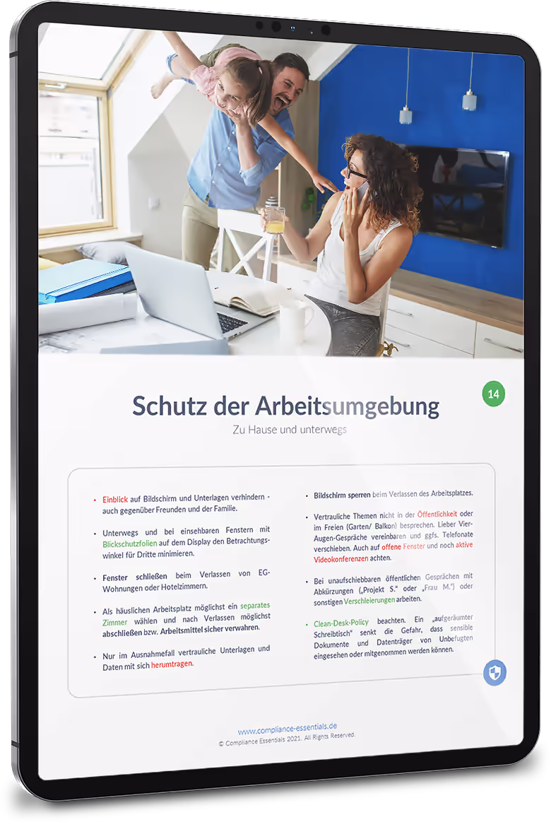 Beispielseiten der Mobiles-Arbeiten-Schulung