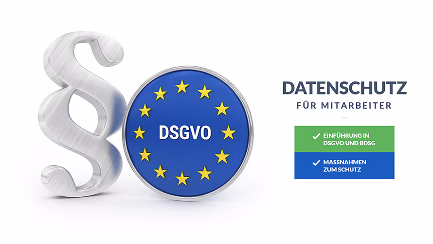 Cover der Datenschutz-Schulung für Mitarbeiter
